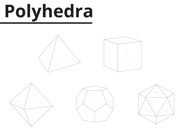 Vector structure of different polyhedra geometry