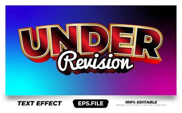 Vector under style text effect