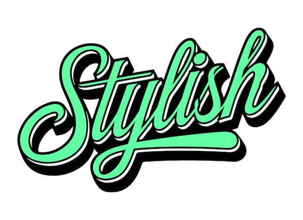 Vector stylish creative typography with modern 3d layered shadow look