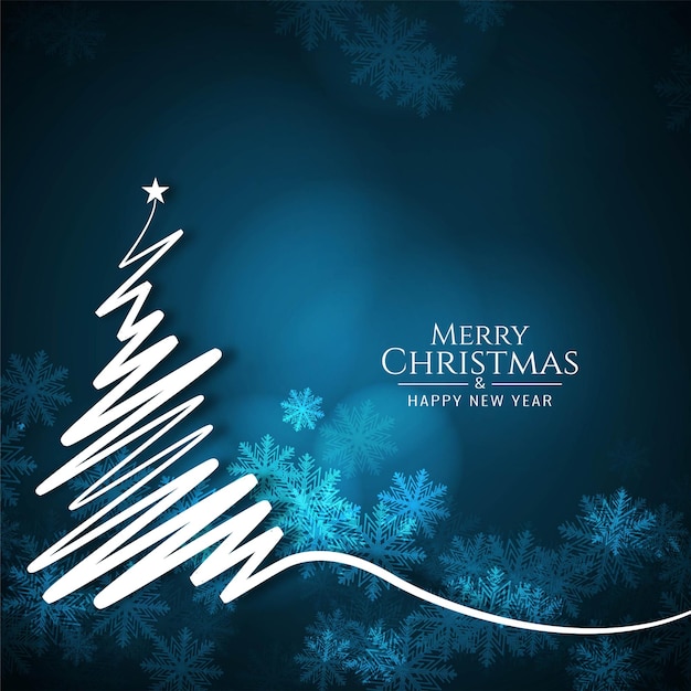 Vector stylish merry christmas festival greeting background