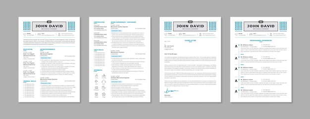 Vector stylish resume and cv templates