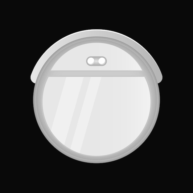 Vector stylish white robot vacuum cleaner. vector illustration
