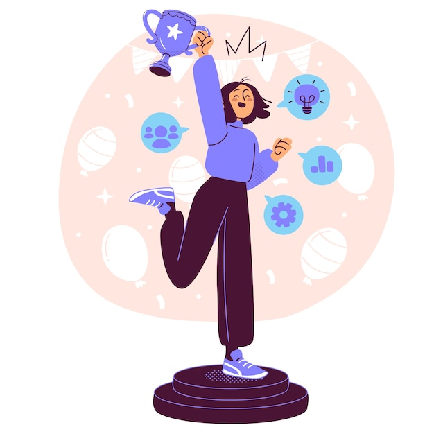 Vector success factor concept illustration