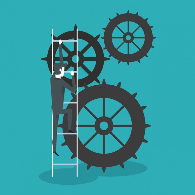 Vector successful business leader