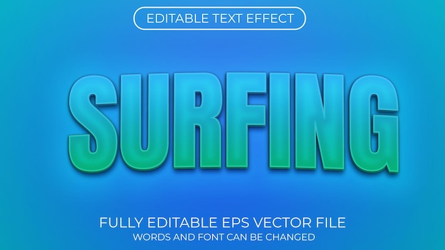 Vector surfing text effect