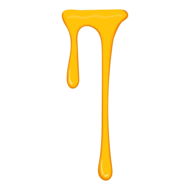 Vector sweet honey drips isolated on white background vector illustration