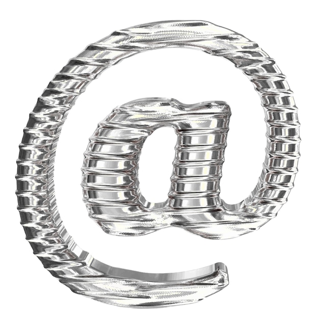 Vector the symbol 3d made of silver