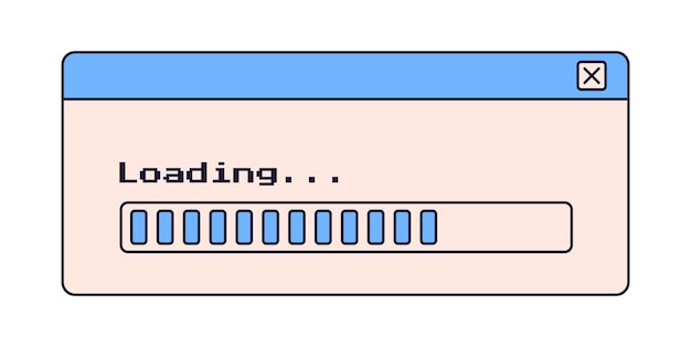 Vector system error window error message computer window alert popup vintage window bar with system error vector illustration