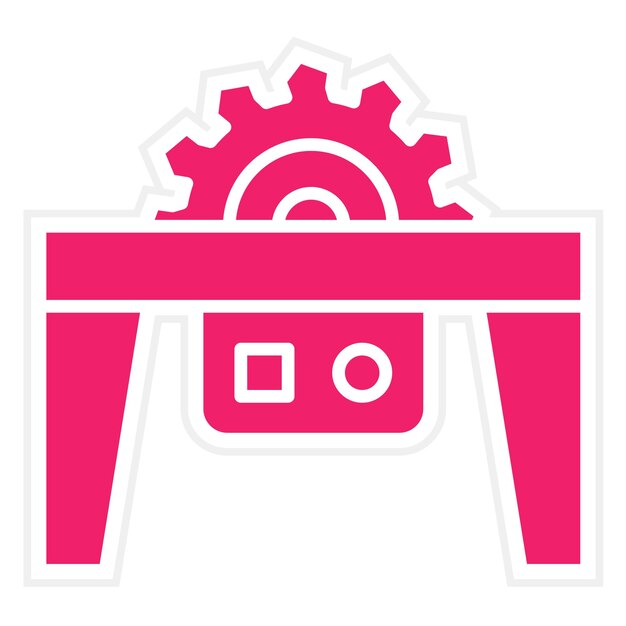 Vector table cutter icon style