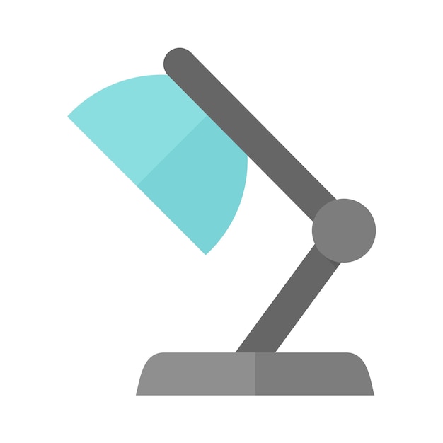 Vector table lamp icon in flat color style