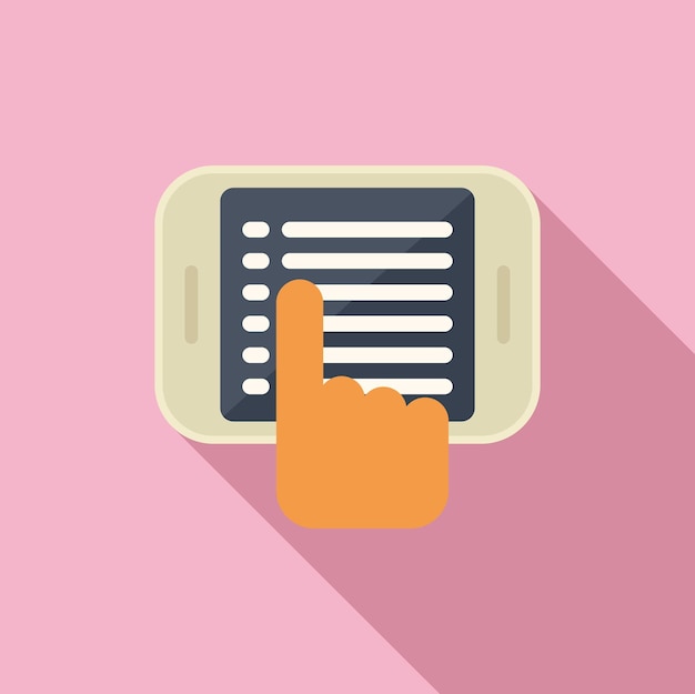 Vector tablet online liability icon flat vector policy risk security finance