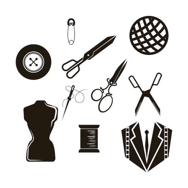 Vector tailor profesional logo icon vector illustration template design