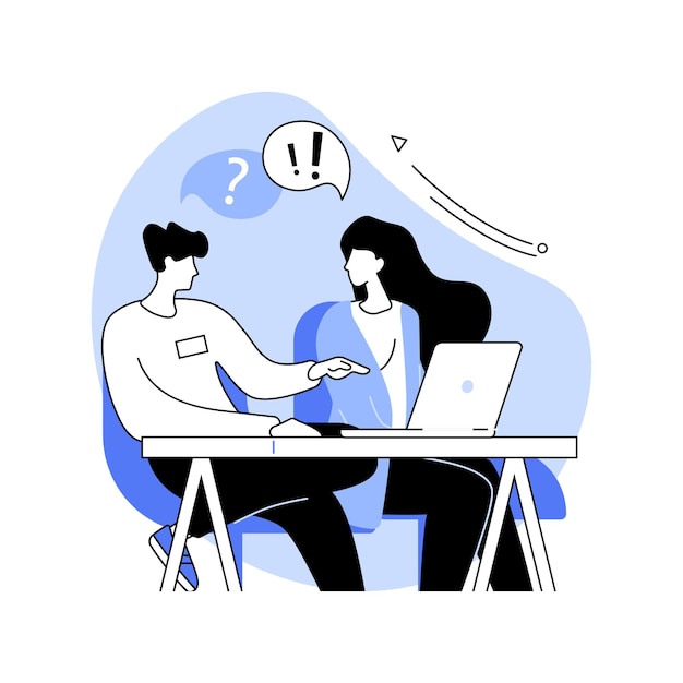 Vector talk to current student isolated cartoon vector illustrations