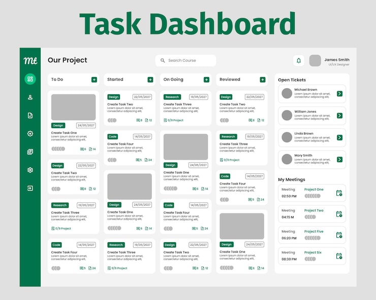 Task Dashboard UI Kit Suitable for task activity and project purpose