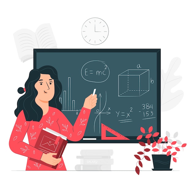 Vector teacher concept illustration
