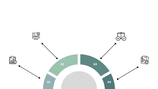 Vector teal and gray modern product development roadmap presentation 5