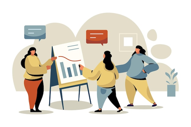 Vector teams working on project business start up