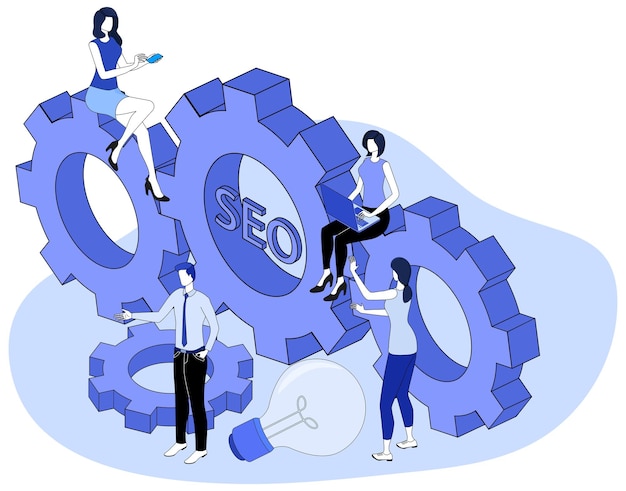 Vector teamworkthe concept of doing business togethernew ideas and their implementation