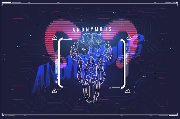 Vector tech abstract poster template with hud elements cyber culture modern flyer for web and print hacking cyberpunk futuristic poster programming and virtual environments