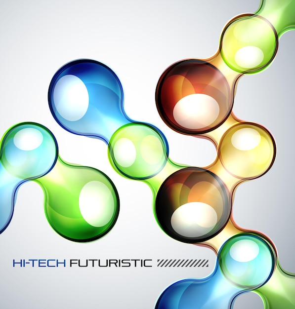 Vector techno bubble background
