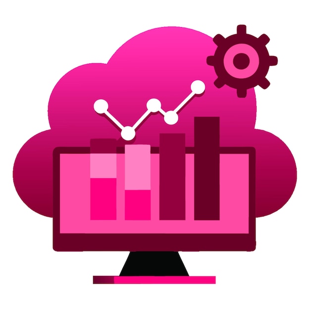 Vector technology concept vector illustration featuring analytics design elements flat style