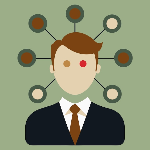 Vector technology concept vector illustration featuring artificial intelligent design elements flat style