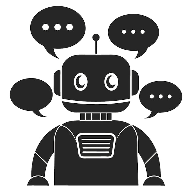 Vector technology concept vector illustration featuring chatbots design flat style elements