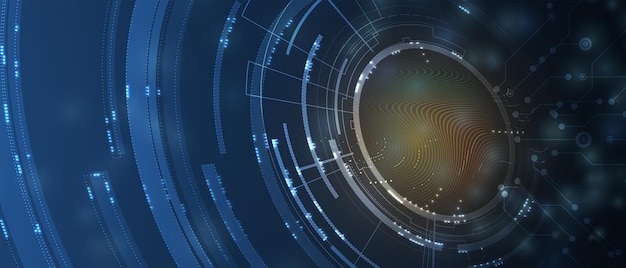 Vector technology data background idea of global business solution