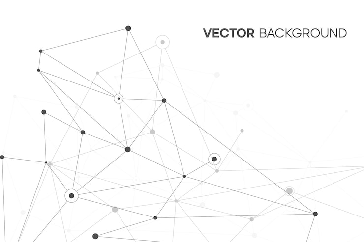 Technology data concept Vector network background with plexus line and node