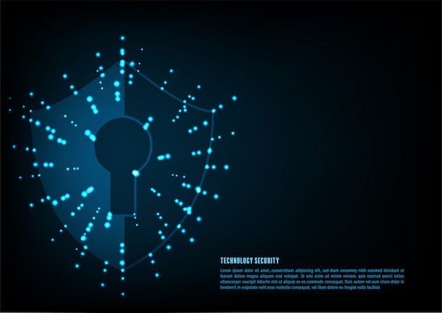 Vector technology security concept background template