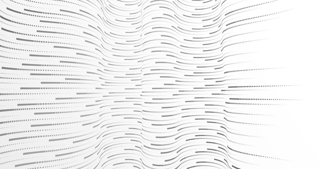 Vector technology vector abstract background with lines big data flow, 3d abstraction of nanotechnology and science, electronics and digital style, wire net dimensional perspective.