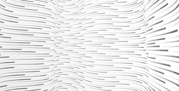 Vector technology vector abstract background with lines big data flow 3d abstraction of nanotechnology and science electronics and digital style wire net dimensional perspective