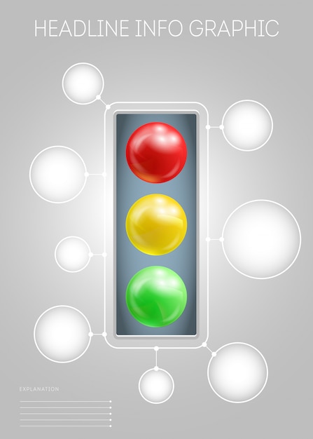 Vector template with 3d-effect red yellow green metaballs