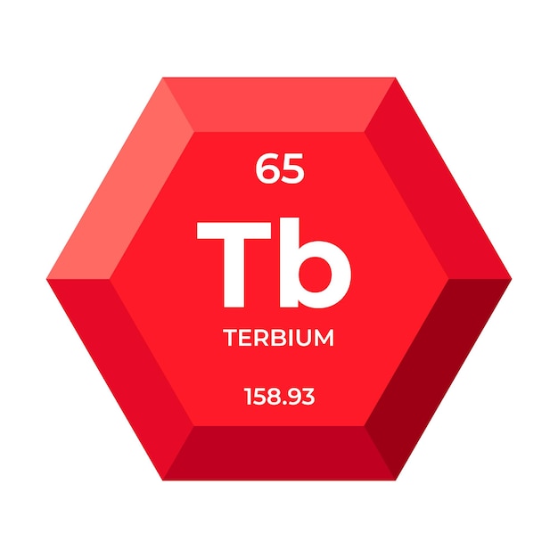 Vector terbium is chemical element number 65 of the lanthanide group