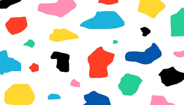 Vector terrazzo abstract concept seamless pattern