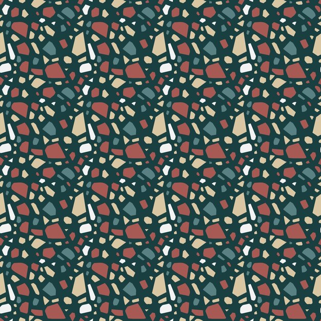 Vector terrazzo italian floor seamless pattern