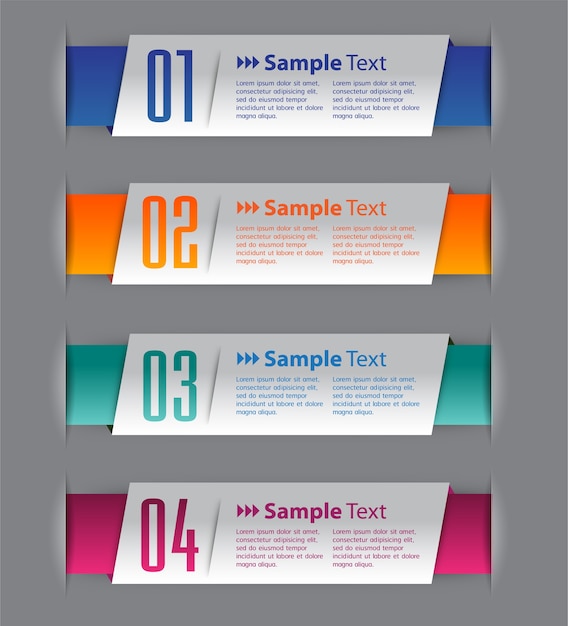 Vector text box, banner infographic
