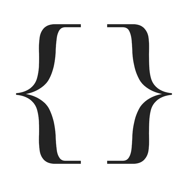 Vector text brackets. bracket icon