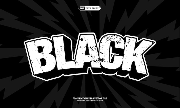 text effect 3d vector style editable