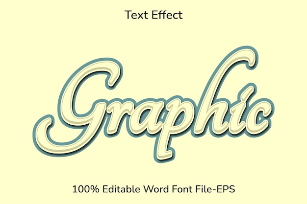 Vector text effect grafihic