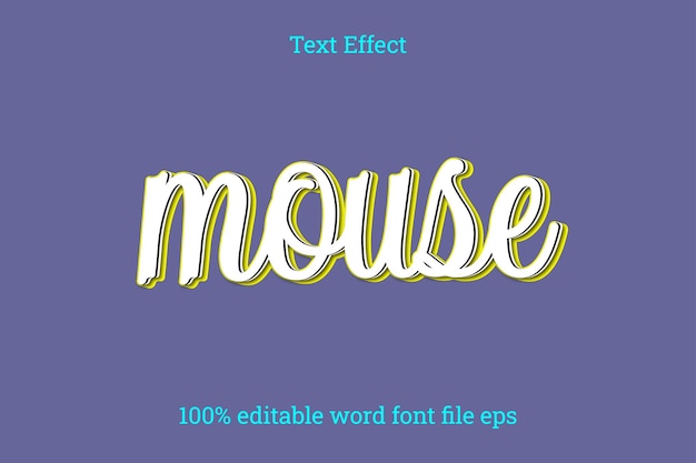 Vector text effect mouse