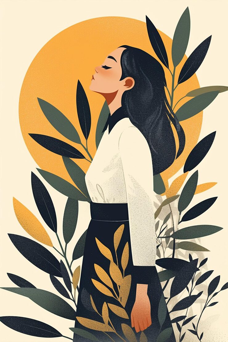 Vector thai mango motifs with vibrant colors