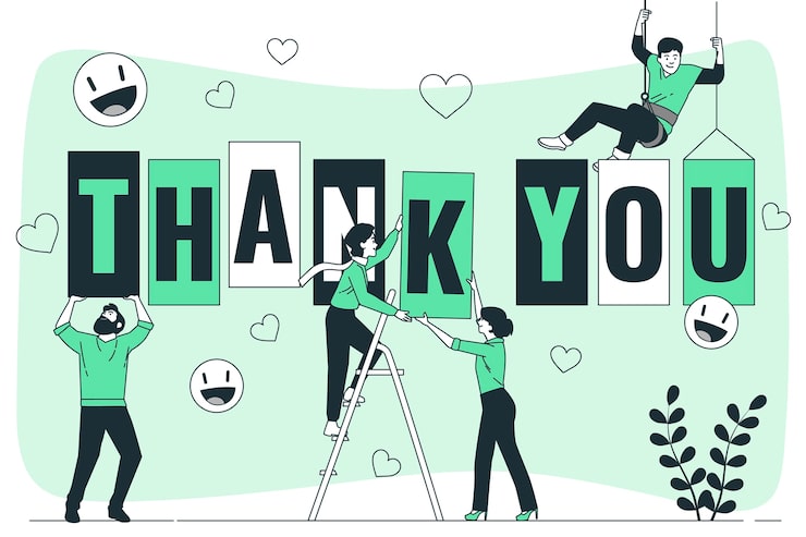 Vector thank you concept illustration