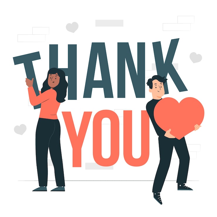 Vector thank you concept illustration