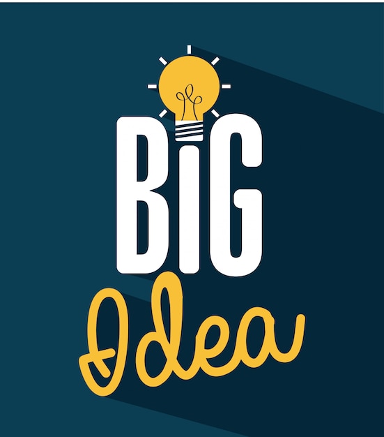 Vector think design over blue background vector illustration