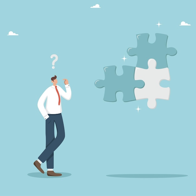 Vector thinking thought process gaining knowledge finding ways to solve a complex problem creating