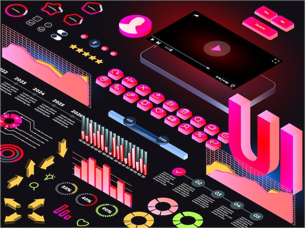 Vector this kit offers modern and stylish solutions for mobile and web application