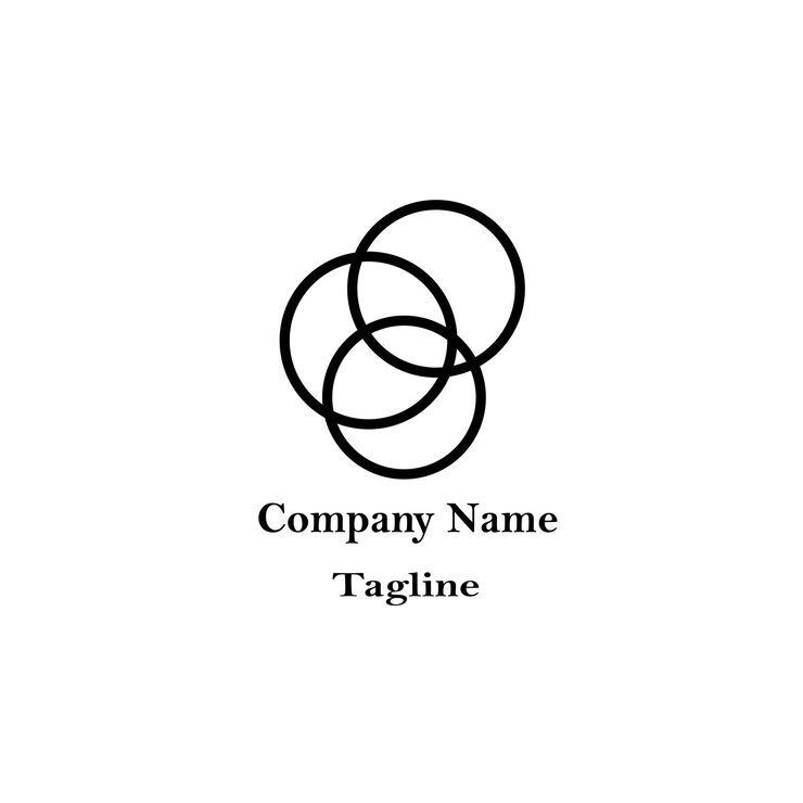 Three ring vector logo on a white background