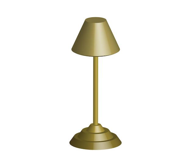 Vector threedimensional floor lamp