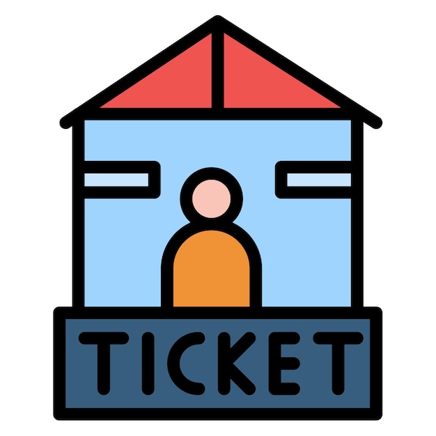 Vector ticket office icon vector image can be used for railway